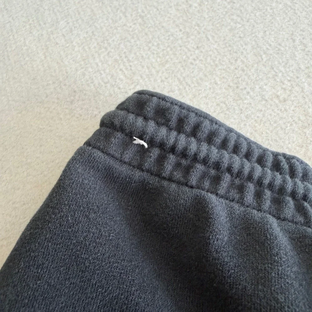 Jordan Jumpman Fleece Shorts Mens Small Black Oversized Logo Raw Hem Athletic
